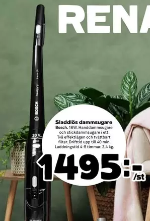 Bosch - Sladdlös dammsugare