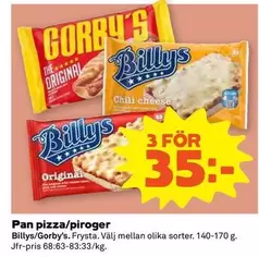 Billys - Pan pizza/piroger