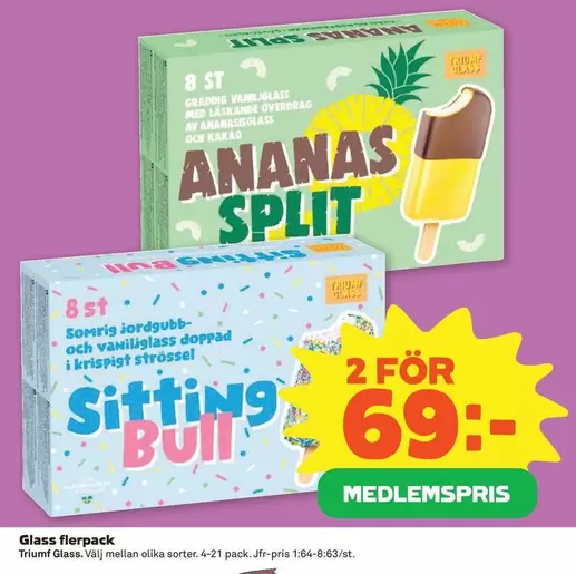 GB Glace - Ananas Split, Sitting Bull