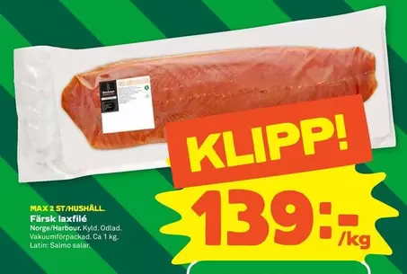 Färsk laxfilé