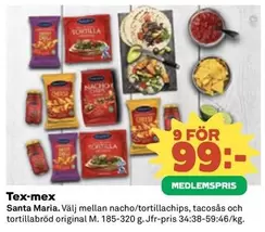 Santa Maria - Nacho/tortillachips, tacosås och tortillabröd