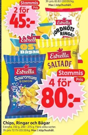 Estrella - Chips, Ringar och Bågar