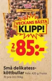 Felix - Små delikatessköttbullar