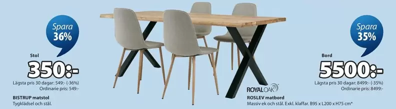 ROYAL OAK Spisebord