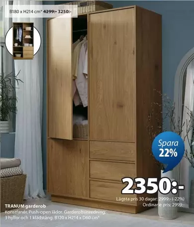 TRÅNUM garderob