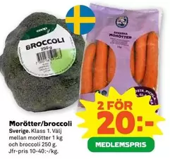 Coop - Morötter/broccoli