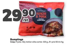 Coop - KIMCHI & PORK GYOZA DUMPLINGS