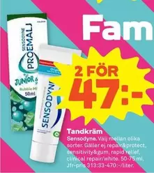 sensodyne - Tandkräm