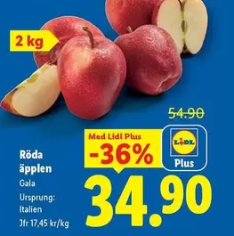 Röda äpplen Gala