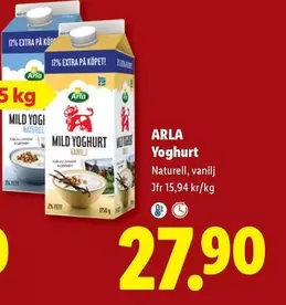 Arla - Yoghurt Naturell, vanilJ