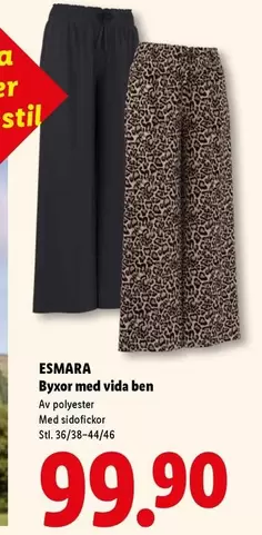 Byxor med vida ben