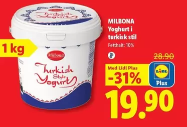 Milbona - Yoghurt i turkisk stil
