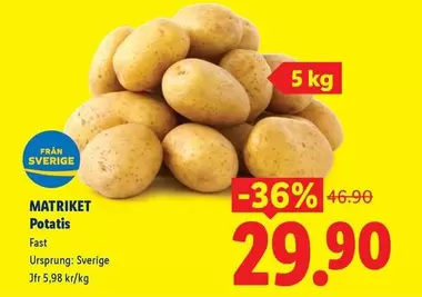 Matriket Potatis Fast