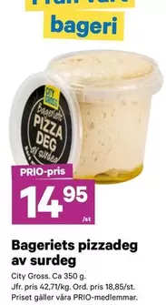 Bageriets pizzadeg av surdeg