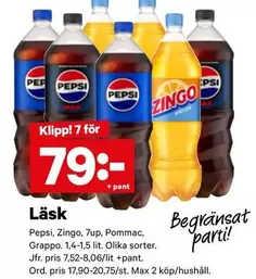 Pepsi - , Zingo, 7up, Pommac, Grappo