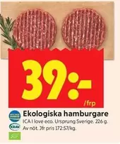 Ekologiska hamburgare