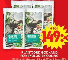 PLANTJORD GODKÄND FÖR EKOLOGISK ODLING