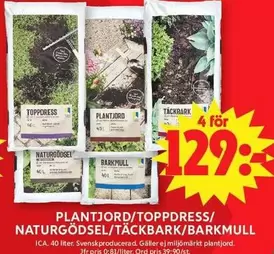 PLANTJORD/TOPPDRESS/NATURGÖDSEL/TÄCKBARK/BARKMULL