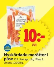 NysköRdade morötter i påse
