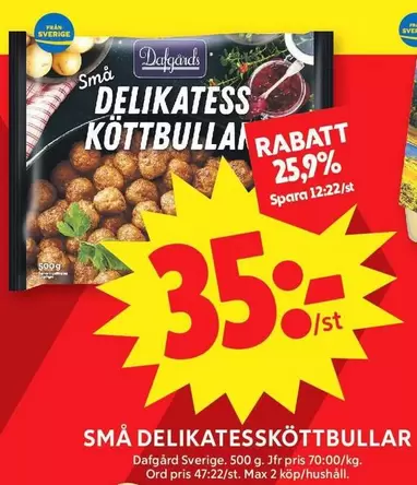 Dafgård - DELIKATESS KÖTTBULLAR
