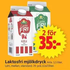 Arla - Laktosfri mjölkdryck