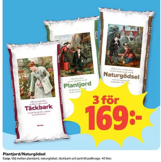 Coop - Plantjord/Naturgödsel/Täckbark
