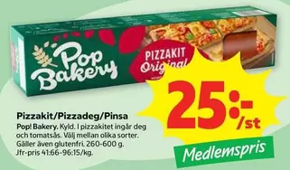 Pop bakery - Pizzakit/Pizzadeg/Pinsa