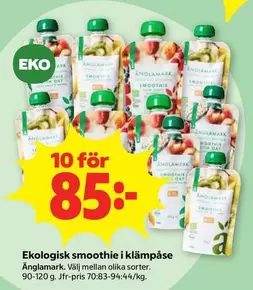 Änglamark - Ekologisk smoothie i klämpåse