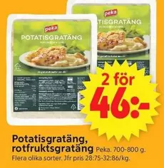 Peka - Potatisgratäng, rotfruktsgratäng