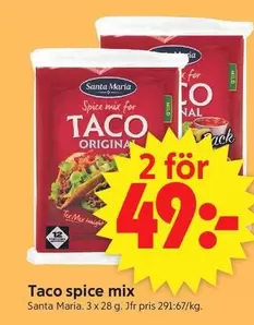 Santa Maria - Taco spice mix