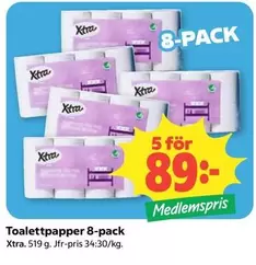 Toalettpapper 8-pack