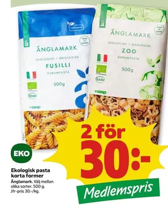 Änglamark - Ekologisk pasta