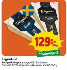 Falbygdens - Lagrad ost