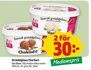 SIA Glass - Gräddglass/Sorbet