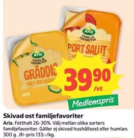 Arla - Skivad ost familjefavoriter