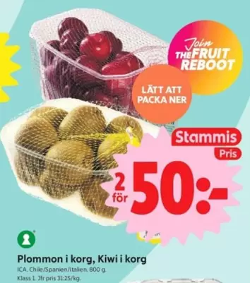 Plommon i korg, Kiwi i korg