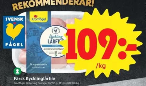 Kronfågel - Kycklinglårfilé