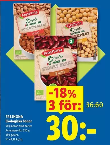 Freshona - Ekologiska bönor
