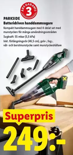Batteridriven handdammsugare