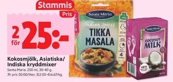 Santa Maria - Kokosmjölk, Asiatiska/ Indiska kryddmixer