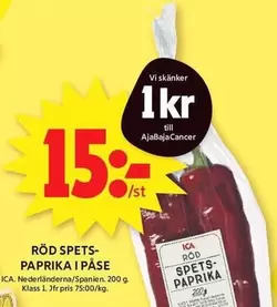 RÖD SPETS-PAPRIKA I PÅSE