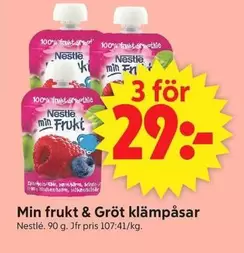 Nestlé - Min frukt & Gröt klämpåsar