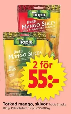 Torkad mango, skivor