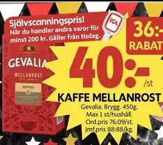 gevalia - KAFFE MELLANROST