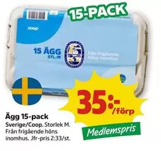 Coop - Ägg 15-pack