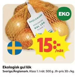 Änglamark - Ekologisk gul lök