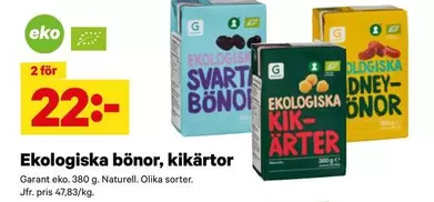 EKO - Ekologiska bönor, kikärtor