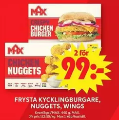 CRISPY CHICKEN BURGER, CHICKEN NUGGETS