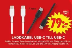 Belkin - LADDKABEL USB-C TILL USB-C
