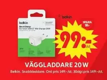 Belkin - Väggladdare 20W